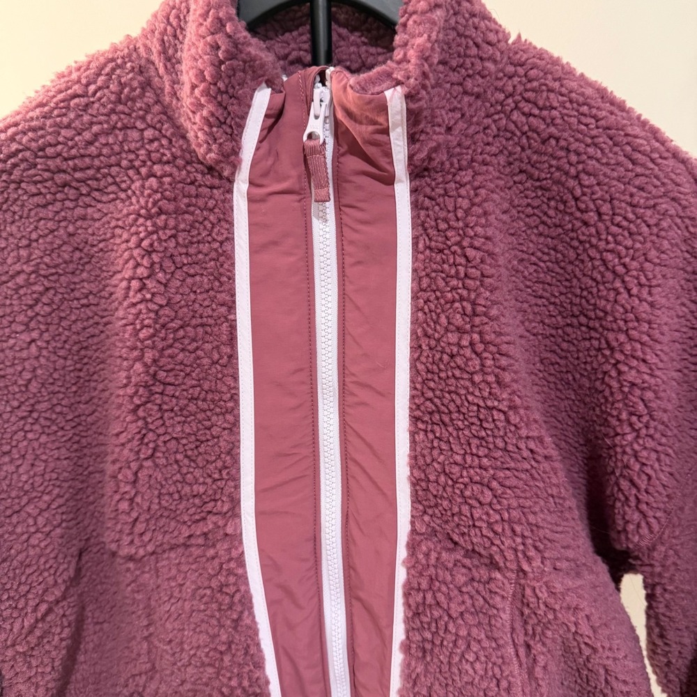 DSG Women Plum Purple Sherpa Fleece Full Zip Jacket XL 16 Recycled Polyester - Picture 13 of 13